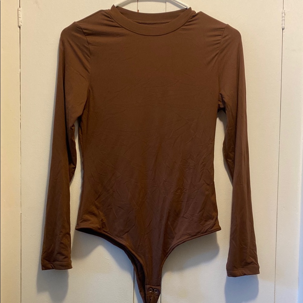 ReoRia Brown Long Sleeve Bodysuit